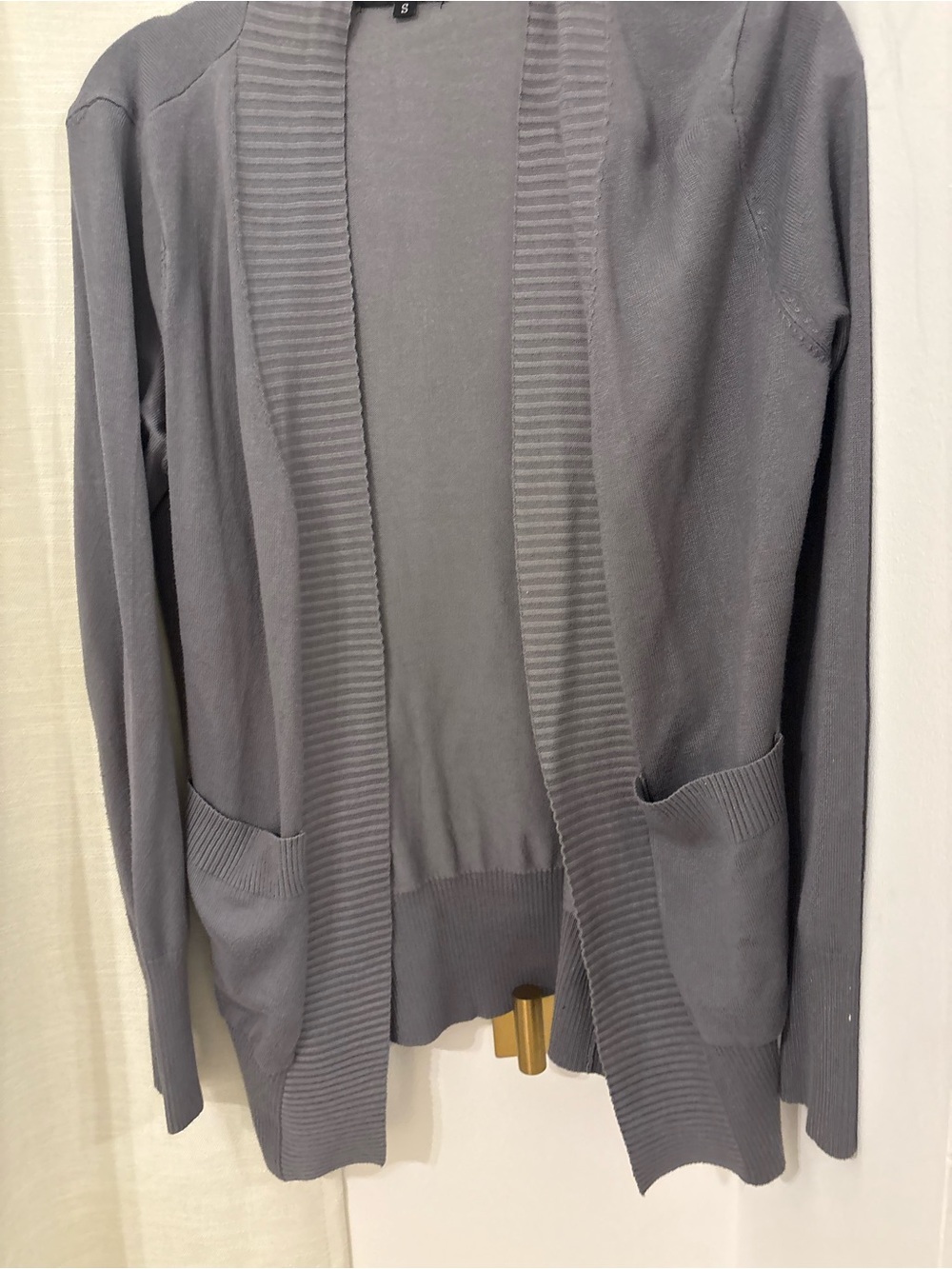 Women’s Gray Open-Front Cardigan